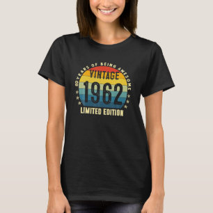 Camiseta 60 anos antigos presentes 1962 Edição limitada 60
