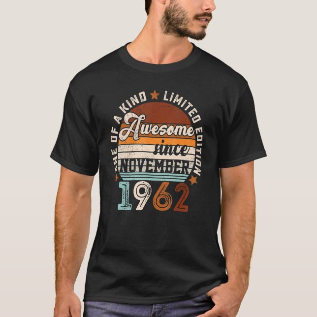 Camiseta 60 anos de idade 60 aniversário é incrível desde n (Frente)