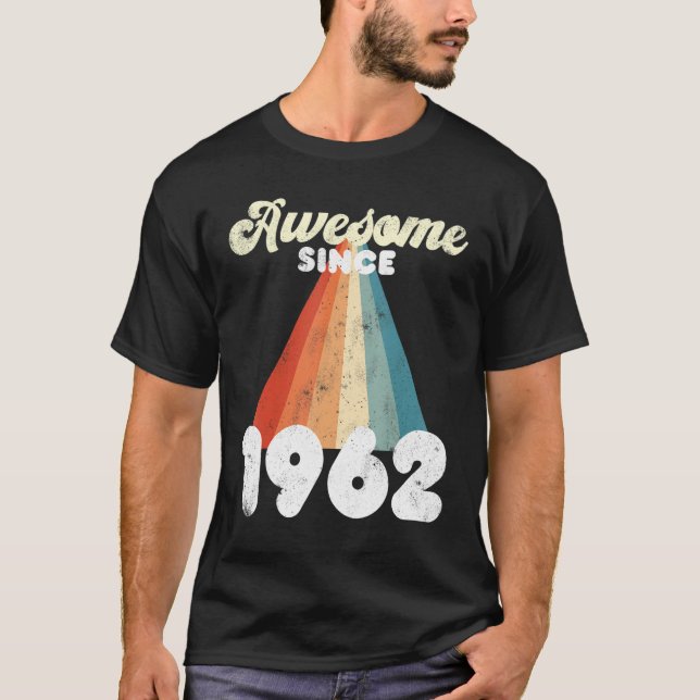 Camiseta 60 Anos De Idade Incrível Desde 1962 60º Aniversár (Frente)