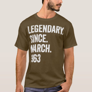 Camiseta 60 anos de lendária desde março de 1963 60º aniver
