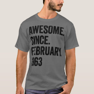 Camiseta 60 anos de maravilha desde fevereiro de 1963 60º a