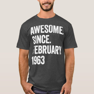 Camiseta 60 anos de maravilha desde fevereiro de 1963 60º a