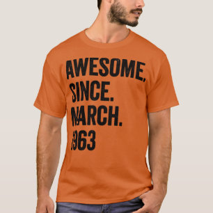 Camiseta 60 anos de maravilha desde março de 1963 60º anive