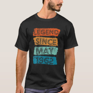 Camiseta 60 Anos. Legenda Desde Maio De 1962 60º Aniversári
