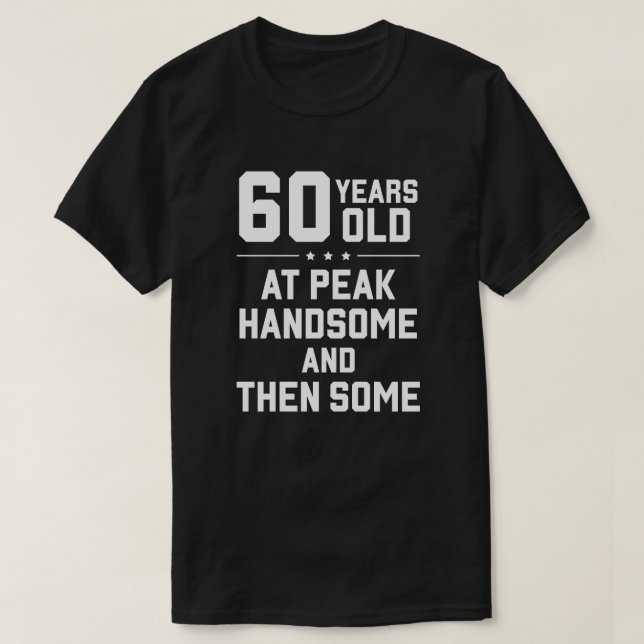 Camiseta 60 anos; no pico bonito e depois alguns (Frente do Design)