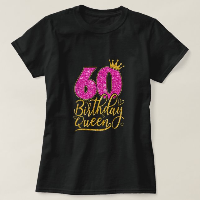Camiseta 60 anos Presentes 60 aniversário da Rainha Diamant (Frente do Design)