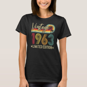 Camiseta 60 anos Vintage 1963 60º aniversário 21