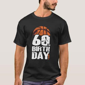 Camiseta 60 Anos Vintage Basbasquetebol 60º Aniversário