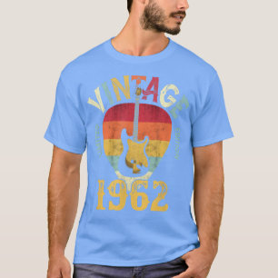 Camiseta 60 anosVintage 1962 Guitar Pick 60th Birthday