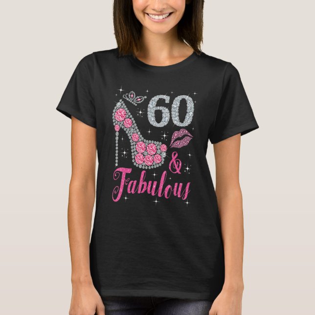 Camiseta 60 E Fabulosas Mulheres De Aniversário De 1962, 60 (Frente)