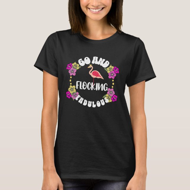 Camiseta 60 e Fabuloso Flamingo 60º BIrthday G (Frente)