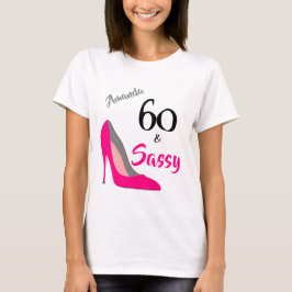 Camiseta 60 e Sassy 60º aniversário