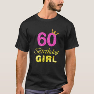 Camiseta 60.. Garota de aniversário Princesa Tee 60 Anos