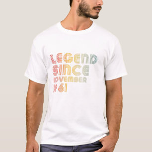 Camiseta 60 Homens De Aniversário Vintage Legend Desde 19 D