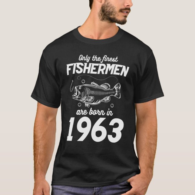 Camiseta 60.o aniversário da pesca 60 anos 1963 1 (Frente)