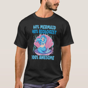 Camiseta 60 Sereia 40 Biólogo 100 Marinha Marinha Impressio