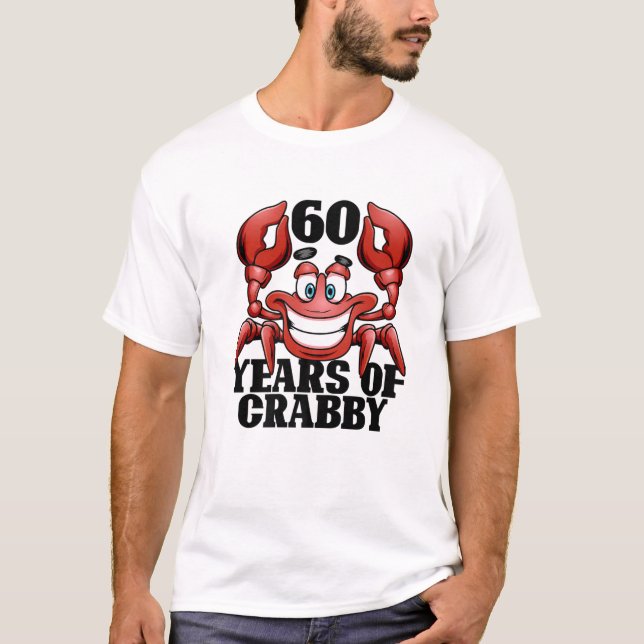 Camiseta 60 Years Of Crabby Funny Crab Beach 60Th Birthday (Frente)