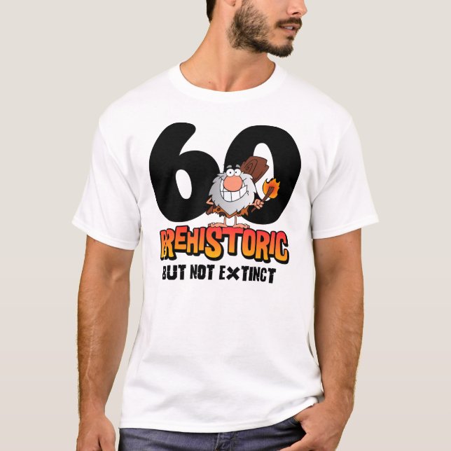Camiseta 60th aniversário pré-histórico (Frente)