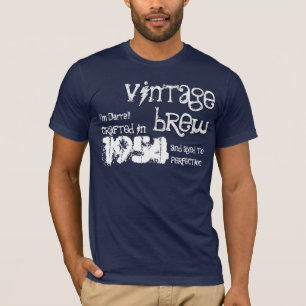 Camiseta 60th AZUL 1954 da fermentação V07K4 do vintage d