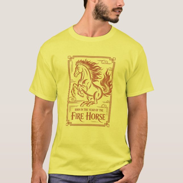 Camiseta 60th Birthday Fire Horse Chinese Zodiac 2026 Lunar (Frente)