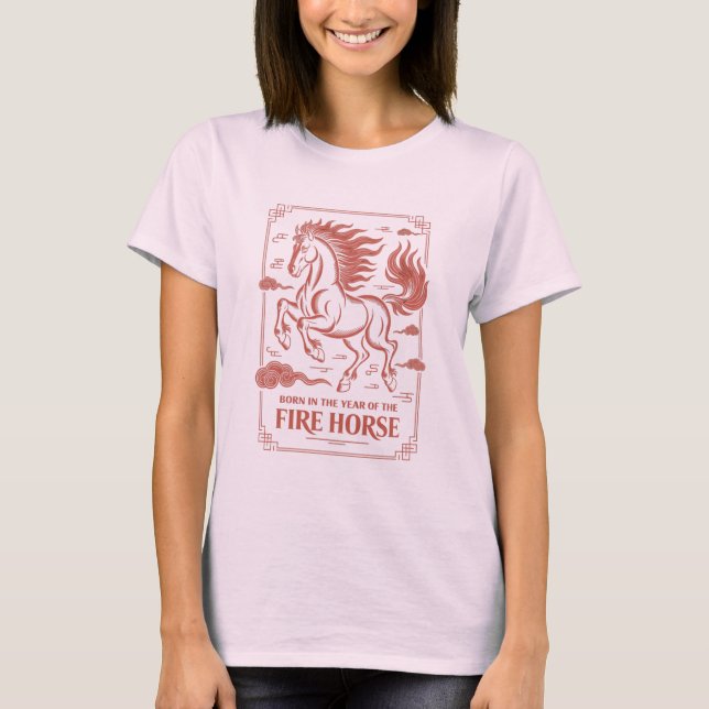 Camiseta 60th Birthday Fire Horse Chinese Zodiac 2026 Lunar (Frente)