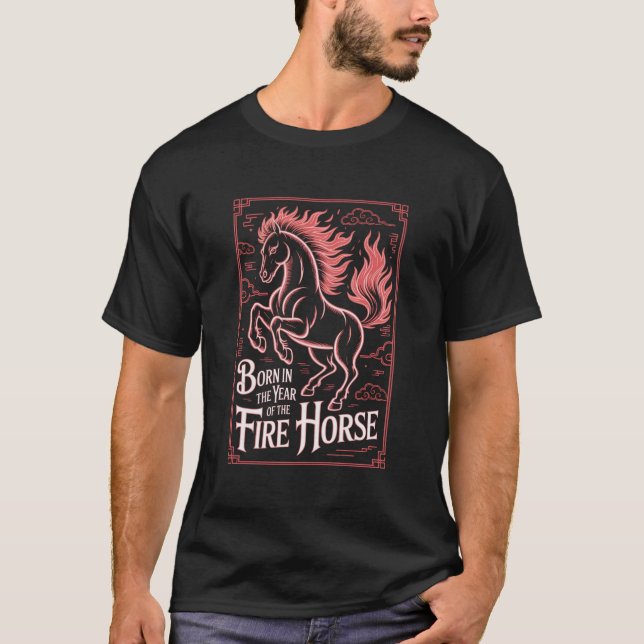 Camiseta 60th Birthday Fire Horse Zodiac Chinese 2026 (Frente)