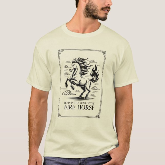 Camiseta 60th Birthday Fire Horse Zodiac Chinese 2026 New Y (Frente)