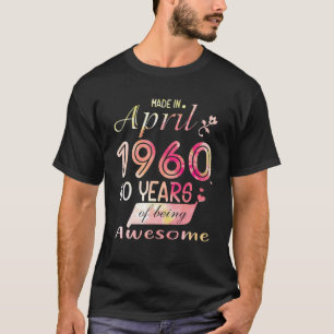 Camiseta 60Th Birthday Gifts Watercolor For Womens Born In