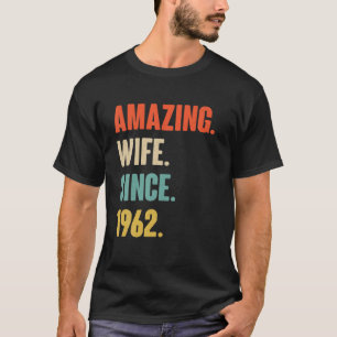 Camiseta 60Th Wedding Aniversary Gift For Her Amazing Wife