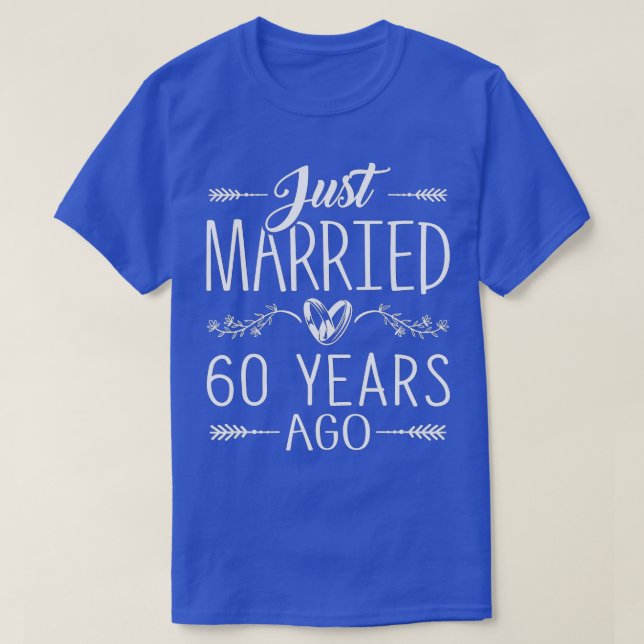 Camiseta 60th Wedding Anniversary - 60 Years Marriage Match (Frente do Design)