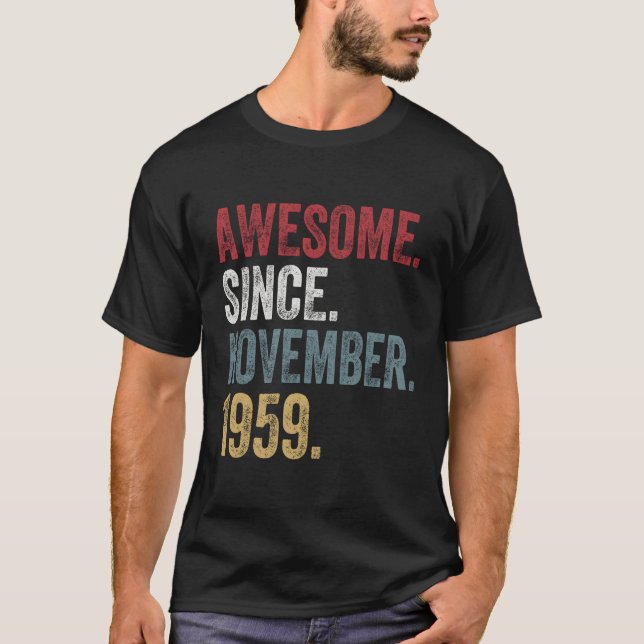 Camiseta 6100 Aniversário Da Rua Desde Novembro De 1959 61  (Frente)