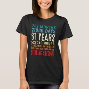Camiseta 611000ruas De 61 Anos De Idade, 61 Anos De Awesom