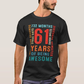 Camiseta 611000ruas De 61 Anos De Idade, 61 Anos De Awesom