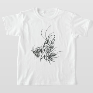 Camiseta 61 Arte de Tatuagem Tribal Abstrato Preto e Branco