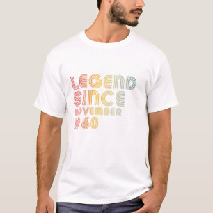 Camiseta 61 Homens De Aniversário Vintage Legend Desde 19 D