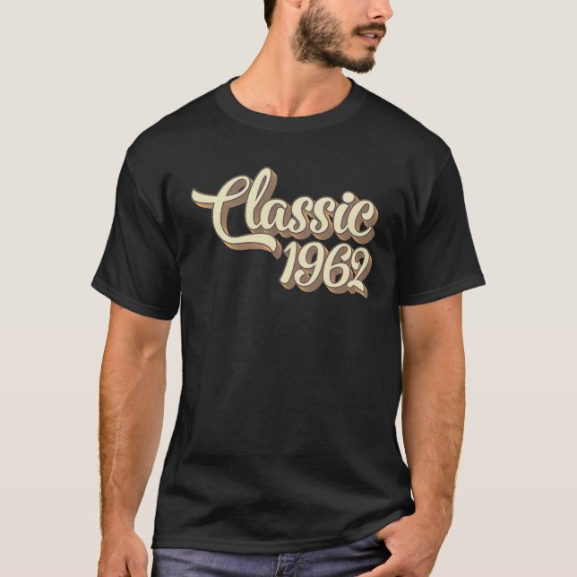 Camiseta 62º Aniversário Gift Classic 1962 62 Anos (Frente)