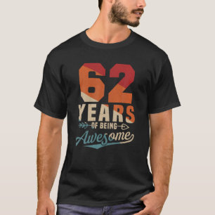 Camiseta 62 Anos De Incrível Retro 62º Homens De Anivers