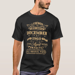 Camiseta 62 Anos Nascer De Legendas Em Dezembro De 1960 62º