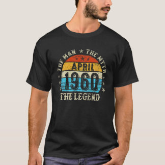 Camiseta 62 Anos O Homem Mito Legenda Abril De 1960 62º Bi