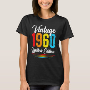 Camiseta 62 anos Vintage 1960 62º aniversário