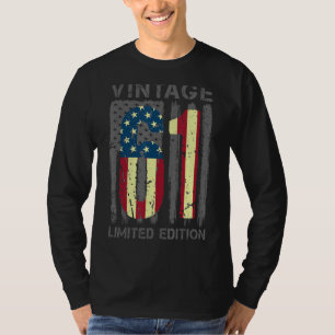 Camiseta 62 anos Vintage 1961 62nd Aniversário Decoration