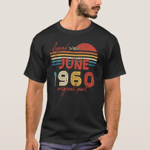 Camiseta 62 Legenda de Aniversário Desde junho de 1960 Part