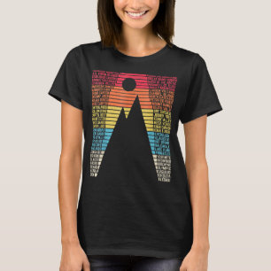 Camiseta 62 National Parks List US Park Vintage Camping