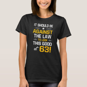 Camiseta 63º aniversário 63 anos Homens