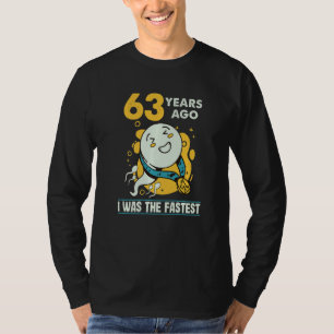 Camiseta 63º Aniversário Homens Humor 63 Anos Atrás Eu Era