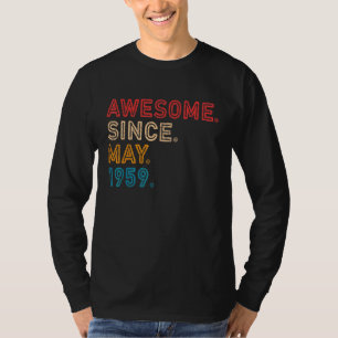 Camiseta 63º Aniversário Incrível Desde Maio De 1959 Aos 63