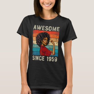 Camiseta 63º aniversário Vintage Incrível Desde 1959 Negra