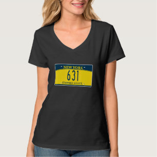 Camiseta 631 Código de Área Long Island NY Nova York Placa