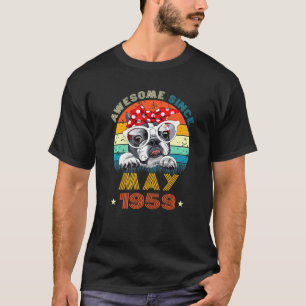 Camiseta 63. º aniversário ama Boston Terrier 63 anos desde