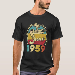 Camiseta 63 Anos Aniversário Impressionante Desde junho de